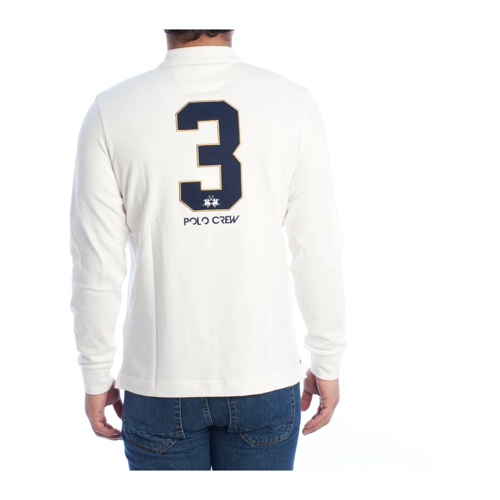 LA MARTINA Lange mouw poloshirt White Heren
