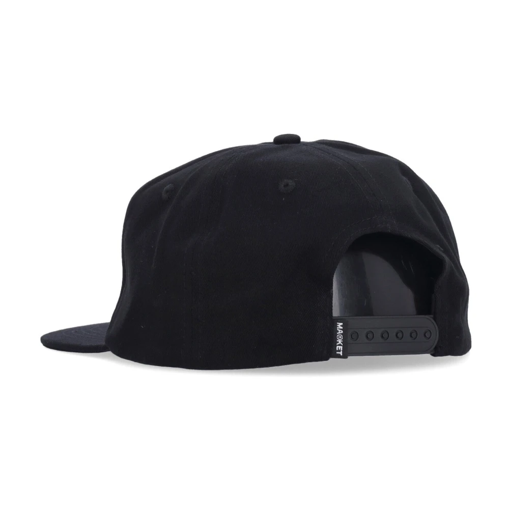 Market Zwarte Platte Klep 5 Panel Black Heren