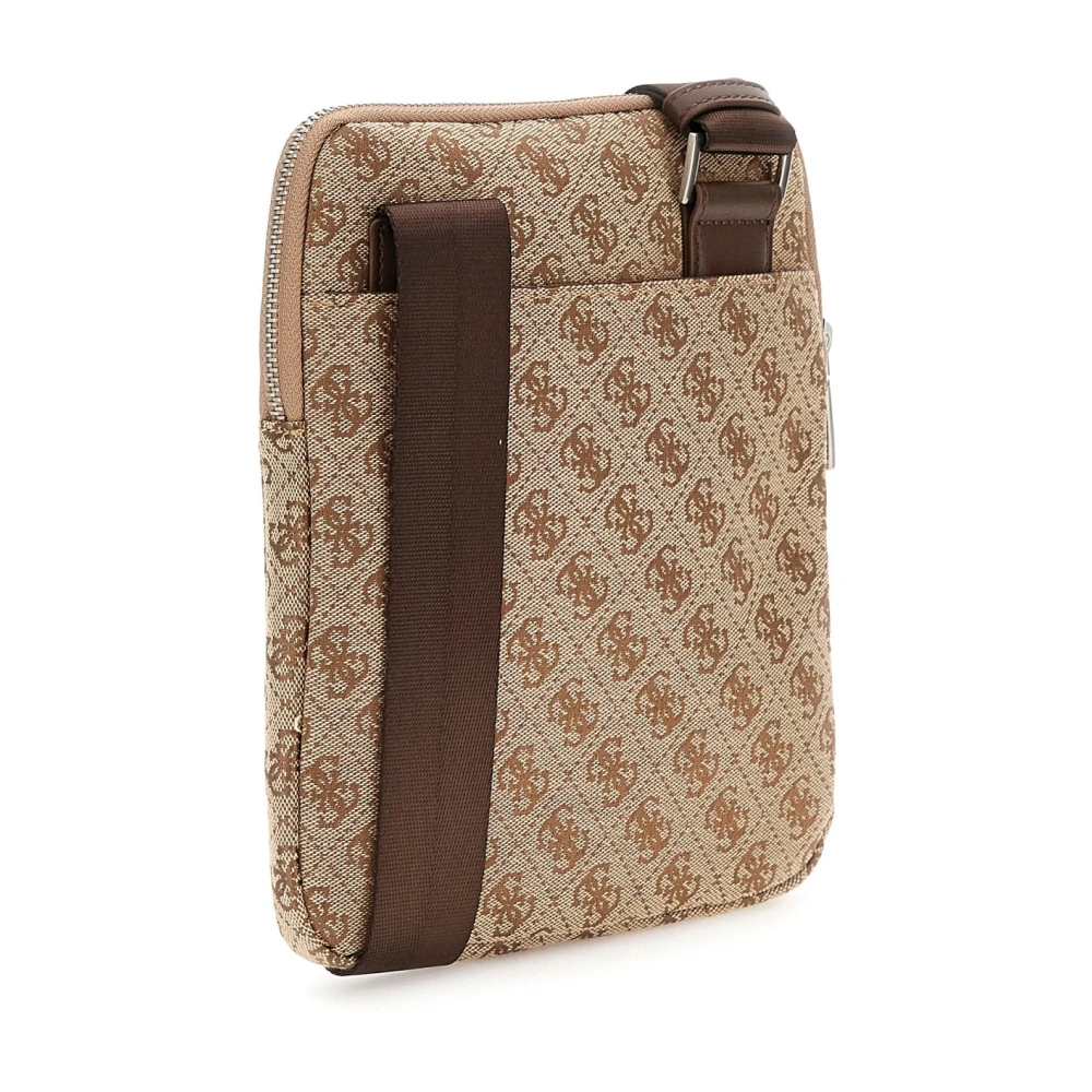 Guess Compact Beige Bruine Rugzak Milano Stijl Brown Heren