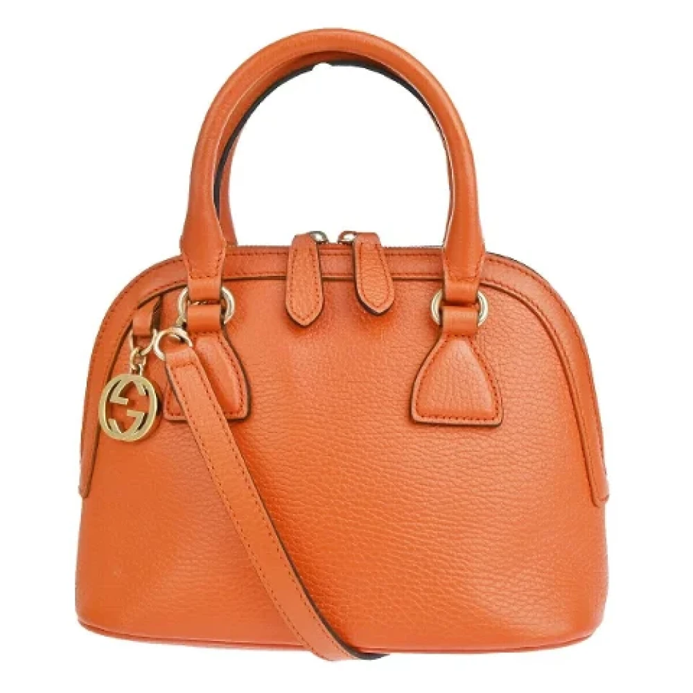 Gucci Vintage Pre-owned Leather gucci-bags Orange Dames