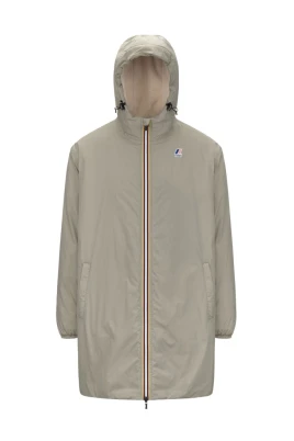 Vinter trenchcoat med randig dragkedja