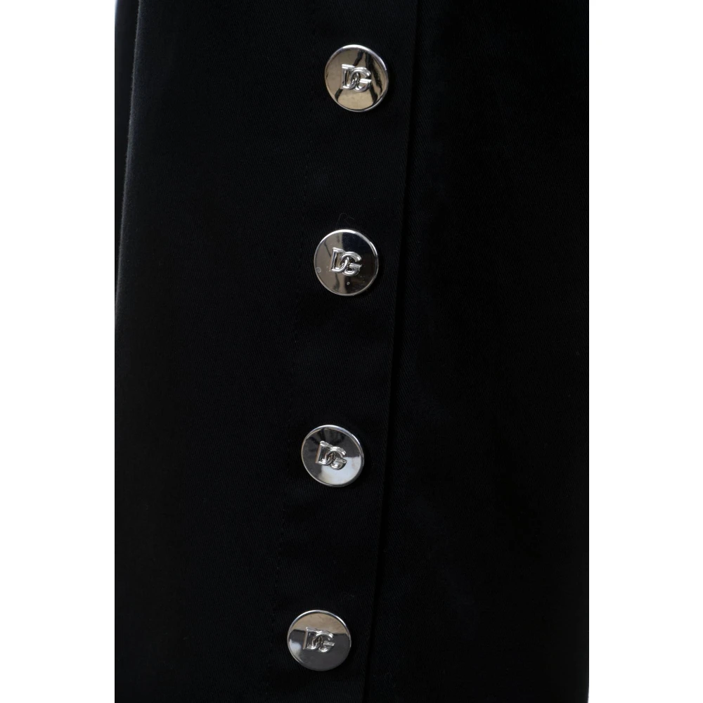 Dolce & Gabbana Cargo broek met dubbele taille Black Dames
