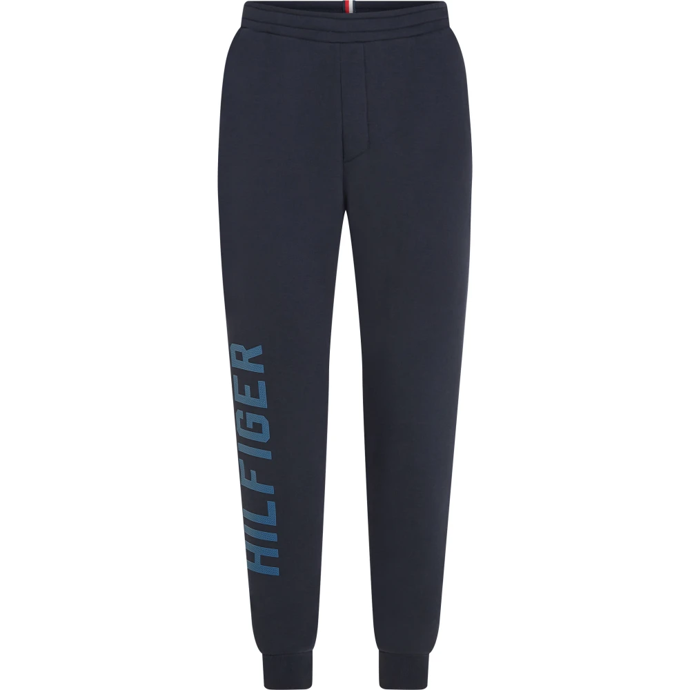 Tommy Hilfiger Blue Sweatpants, Male, Xl, Sport Joggers Regular Fit