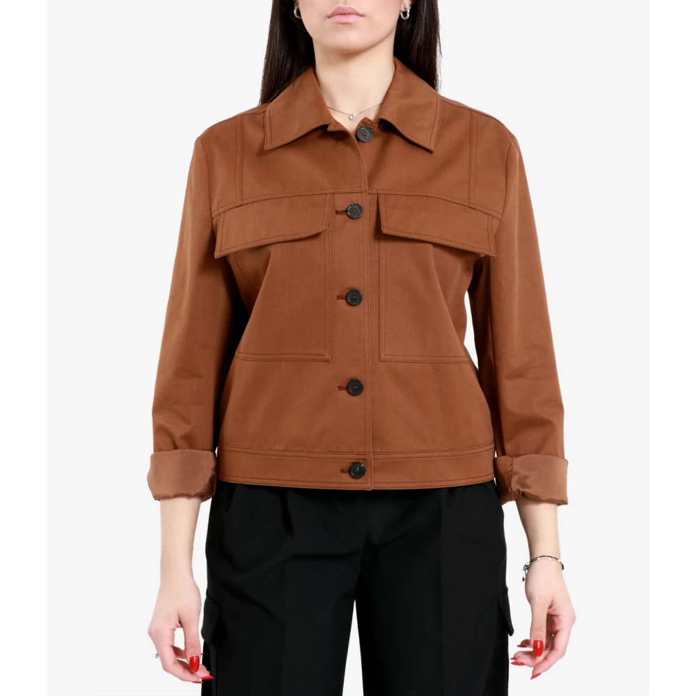 Semicouture Light Jackets Brown Dames