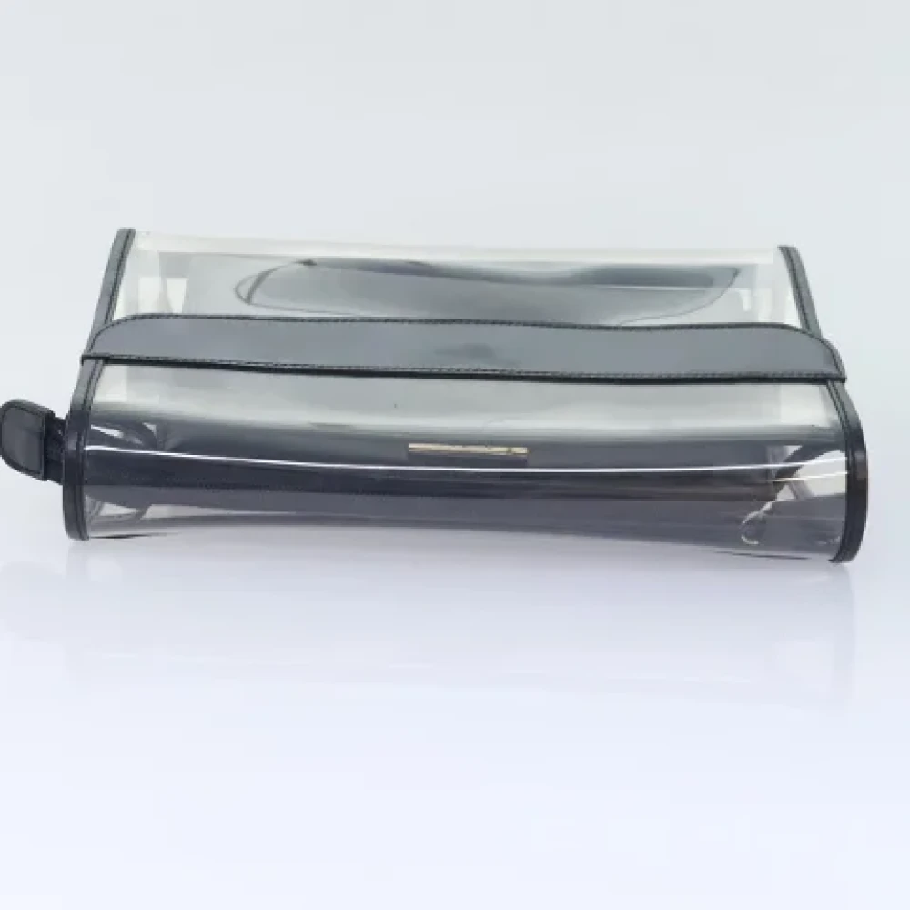 Gucci Vintage Pre-owned Vinyl clutches Black Dames