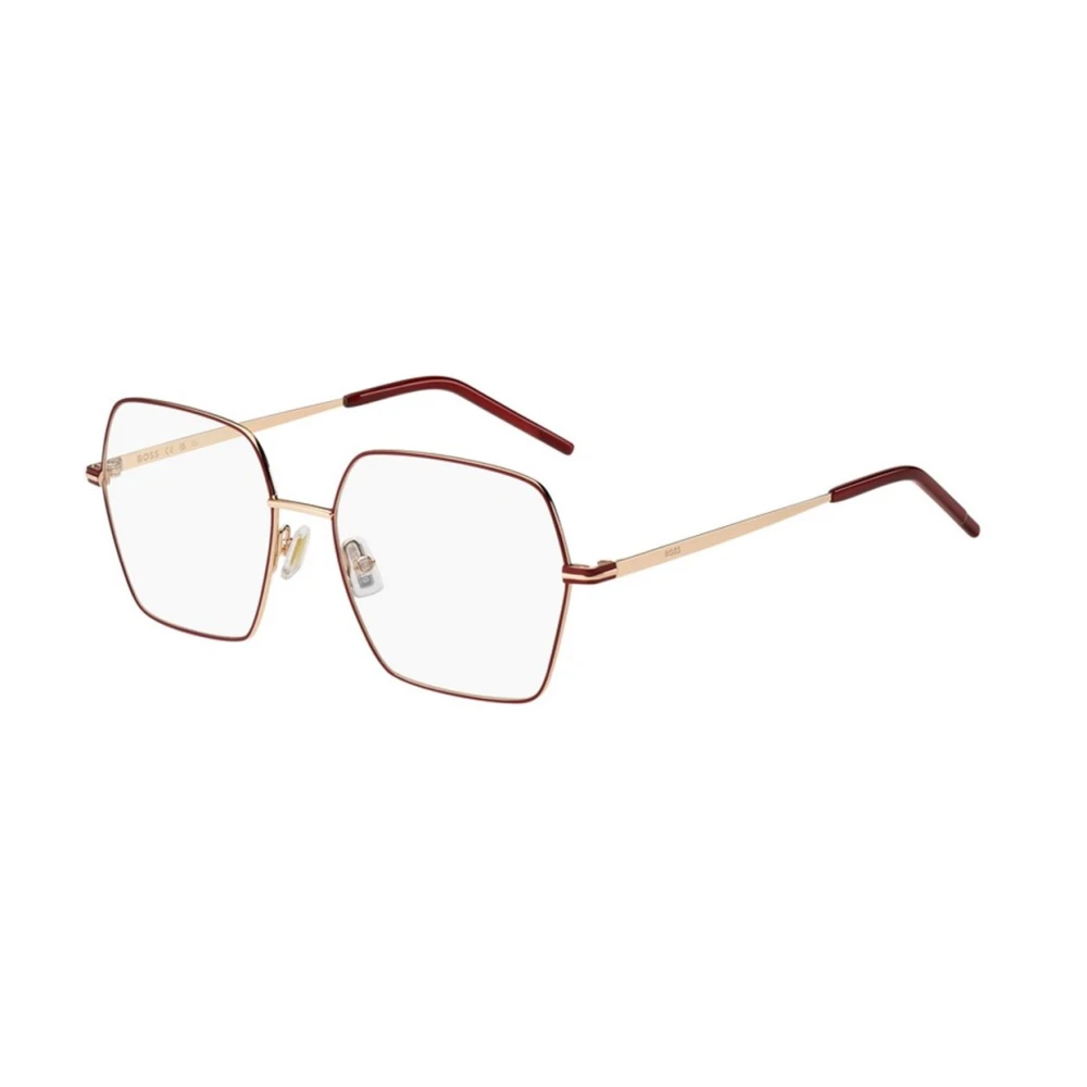 Hugo Boss Goud Rood Montuur Stijlvolle Bril Yellow Unisex
