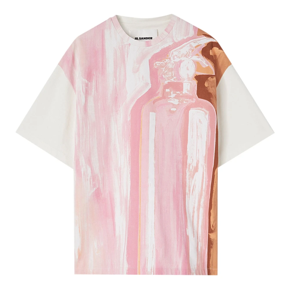 Jil Sander T-Shirt met Grafische Print en Korte Mouwen Multicolor Heren