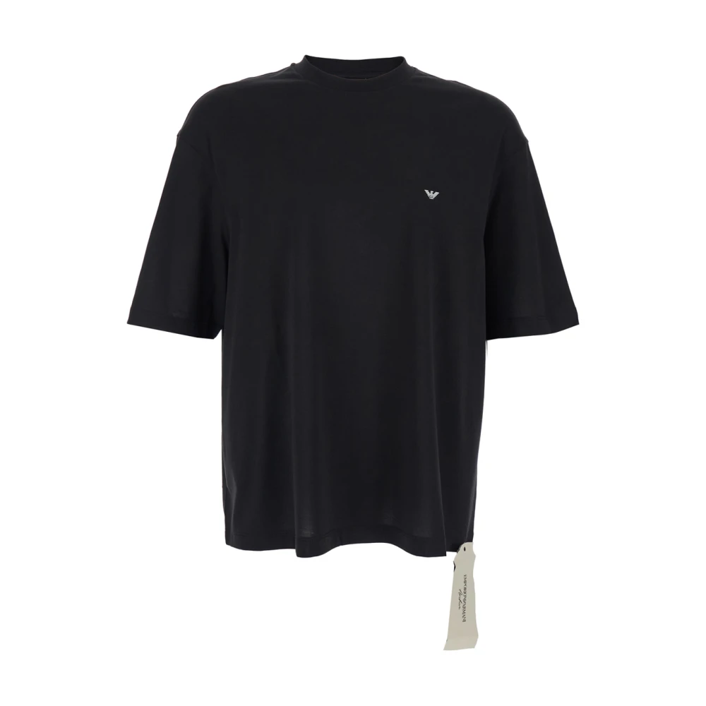 Emporio Armani Hombre Negro Camisetas, Talla: L