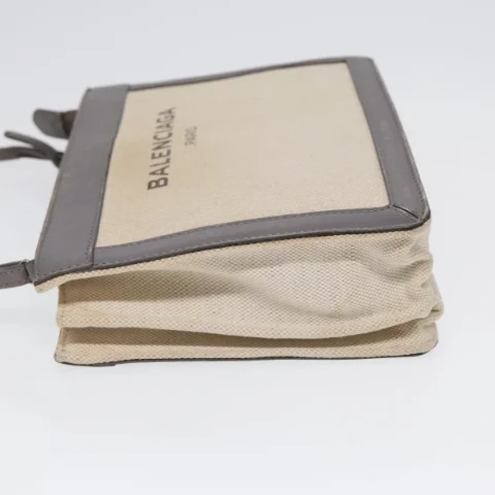 Balenciaga Vintage Pre-owned Canvas balenciaga-bags Beige Dames