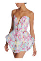 peplum-bustier-dress-with-feather-print