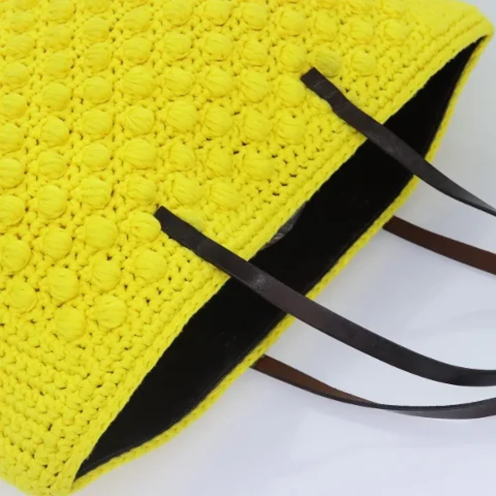 Fendi Vintage Pre-owned Cotton fendi-bags Yellow Dames