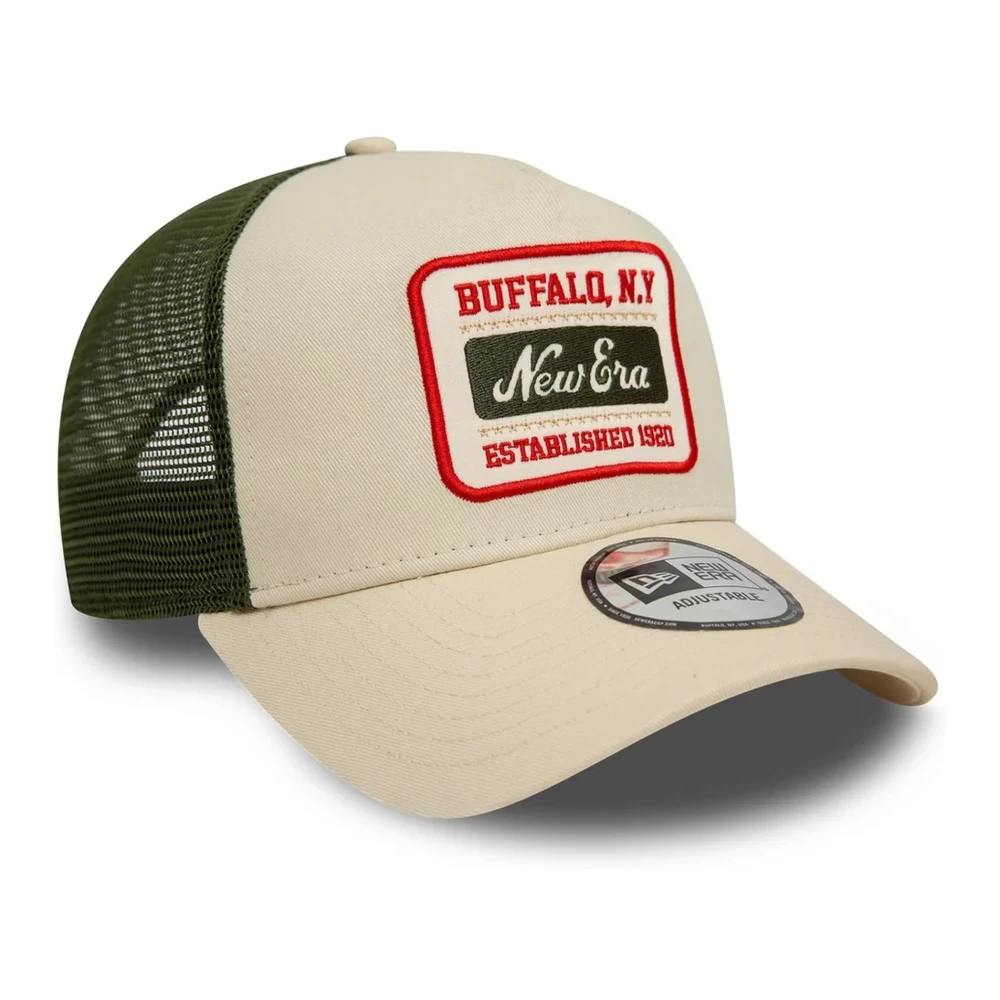 new era Beige Patch Trucker Hat Beige Heren