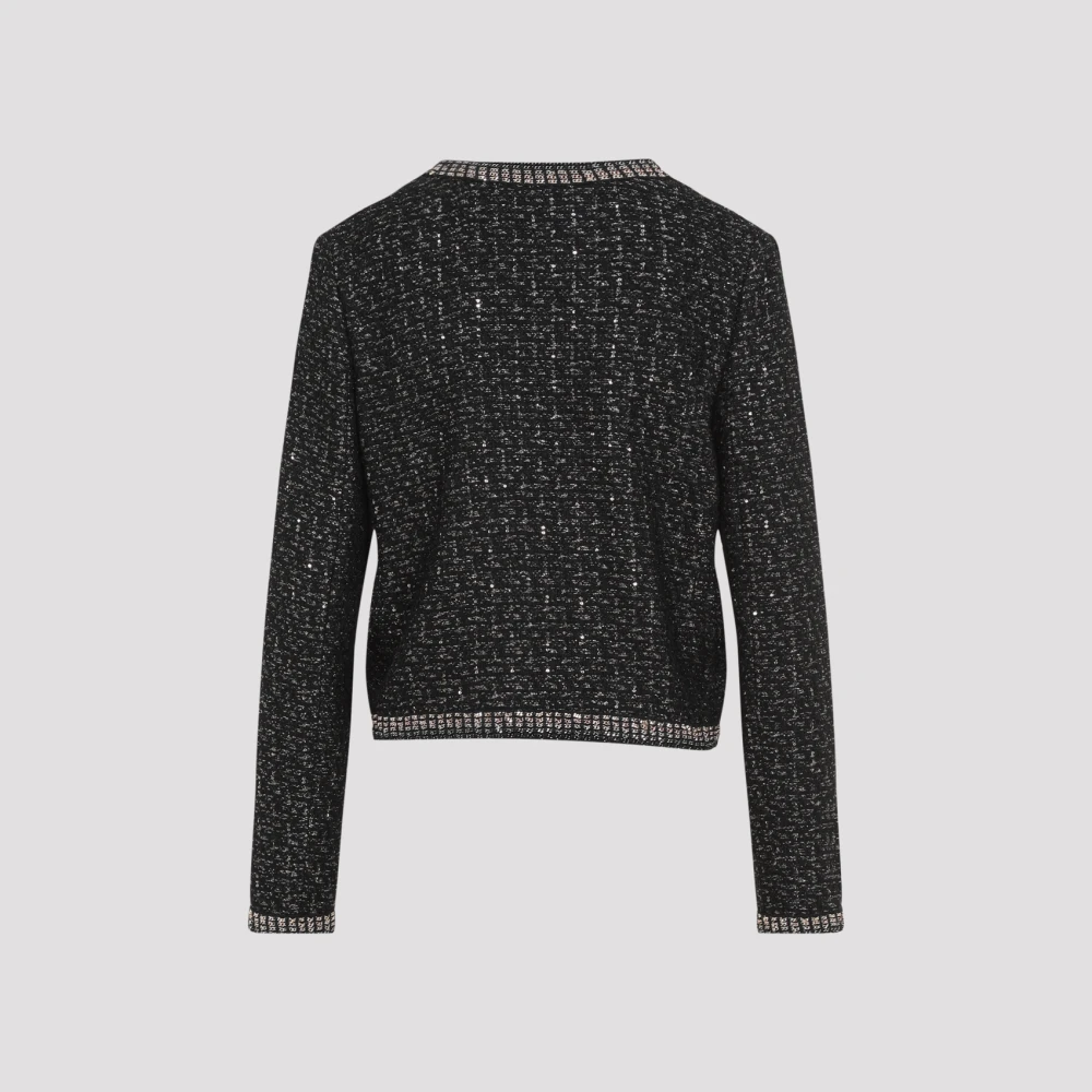 Giambattista Valli Zwart Zilver Boucle Jas Black Dames