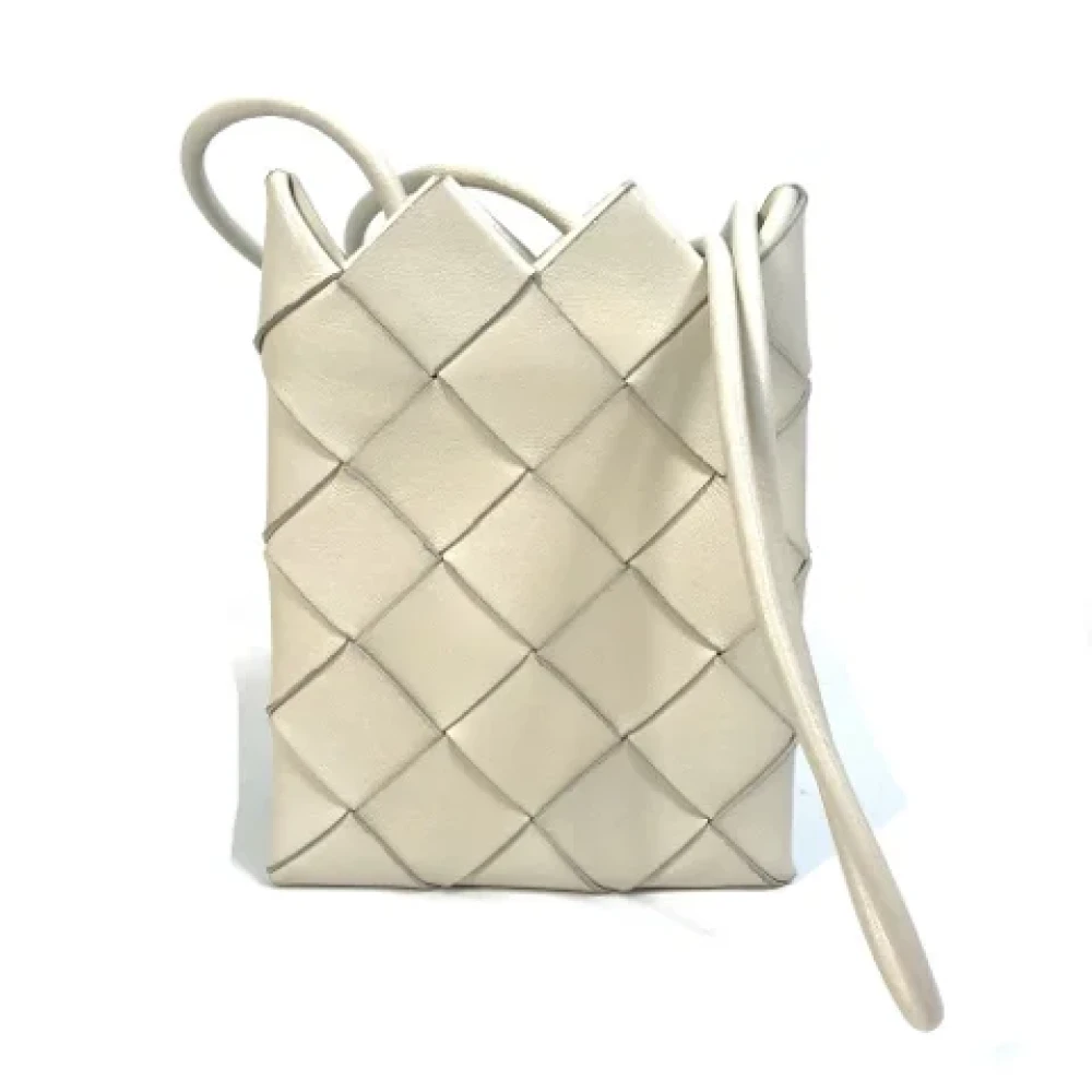 Bottega Veneta Vintage Pre-owned Leather shoulder-bags White Dames