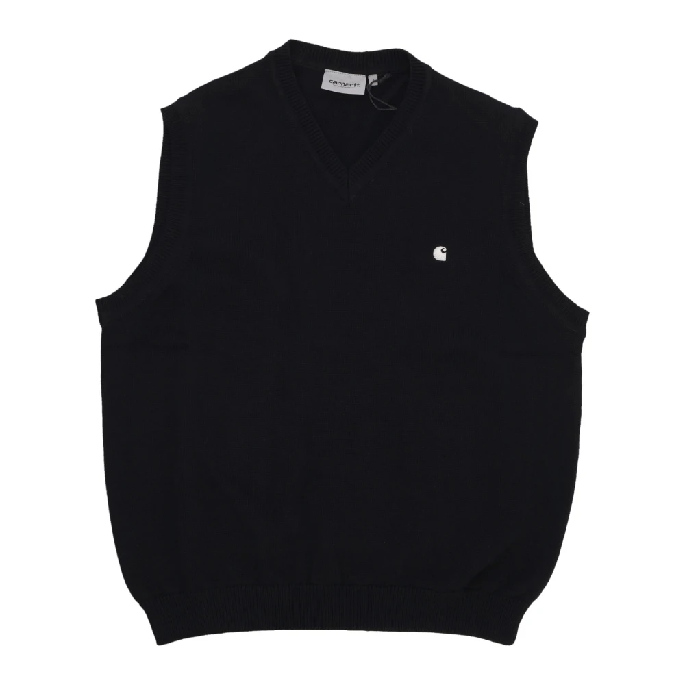 Carhartt WIP Madison Vest Sweater Zwart Wax Black Heren