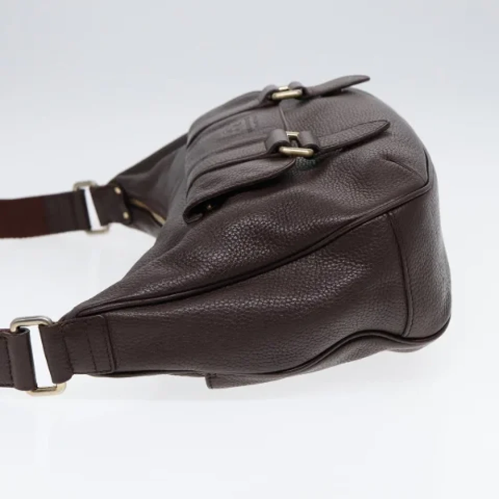 Burberry Vintage Pre-owned Leather shoulder-bags Brown Dames