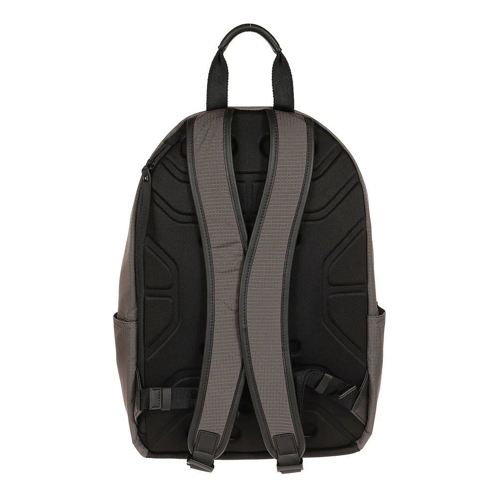 Premiata Zwarte Nylon Rugzak met Dubbele Rits Gray Heren