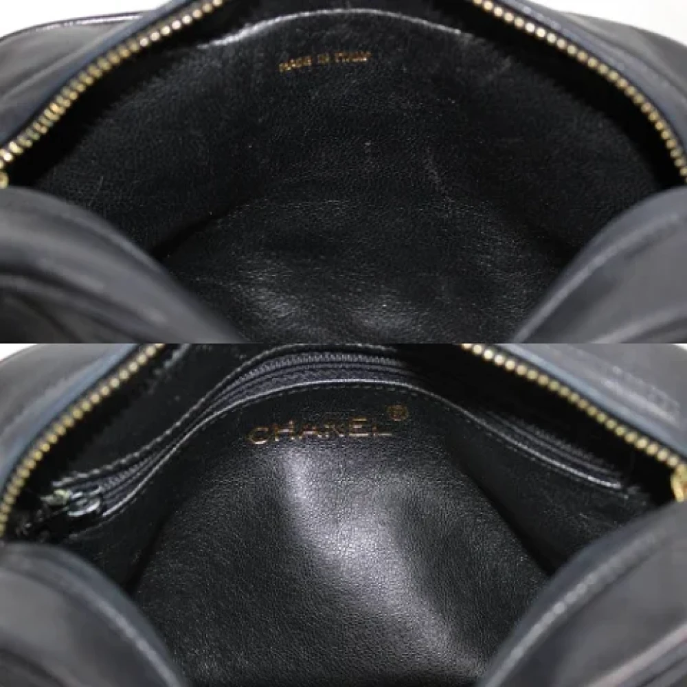 Chanel Vintage Pre-owned Leather shoppers Black Dames
