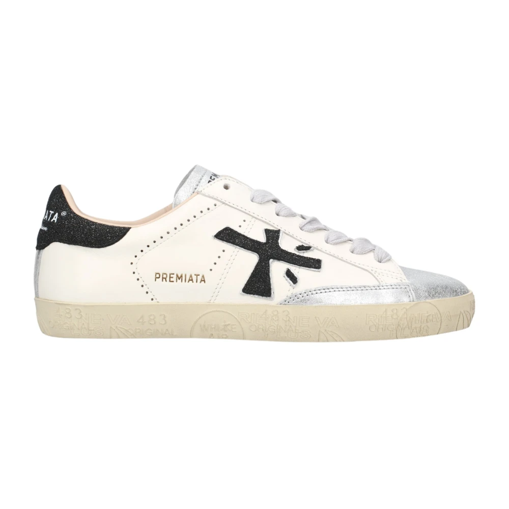 Premiata Women's White Sneakers, 4 Uk, Stevend Trainers