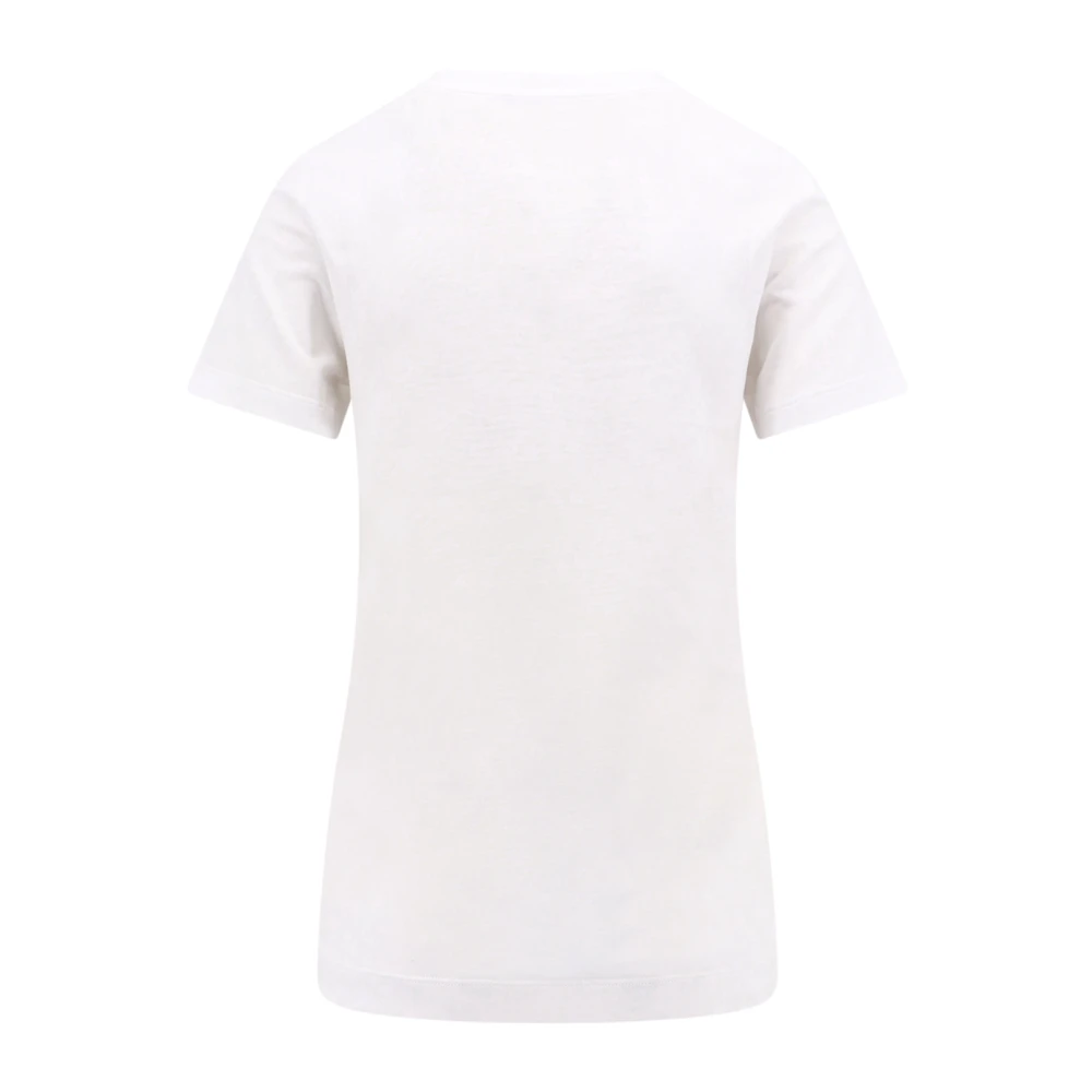 Dolce & Gabbana Logo Patch Crew-neck T-Shirt White Dames