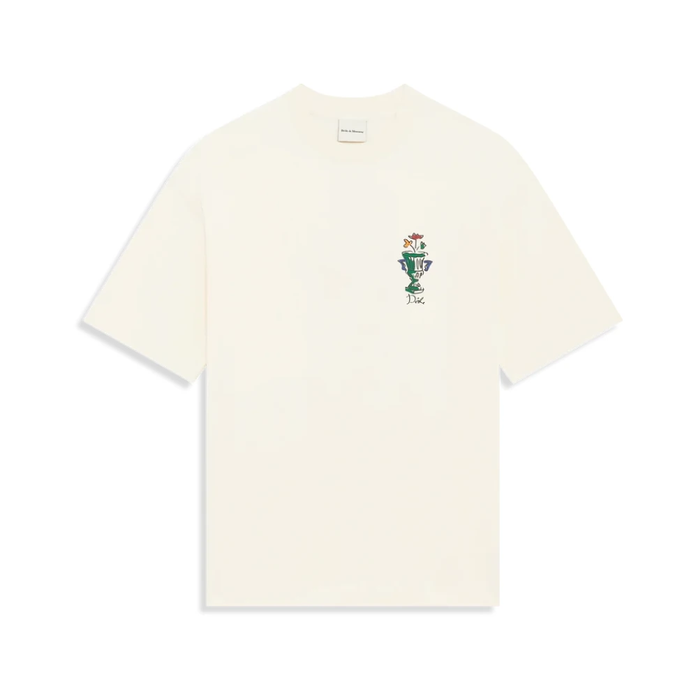 Drole de Monsieur Stijlvol T-shirt Vaas Beige Heren