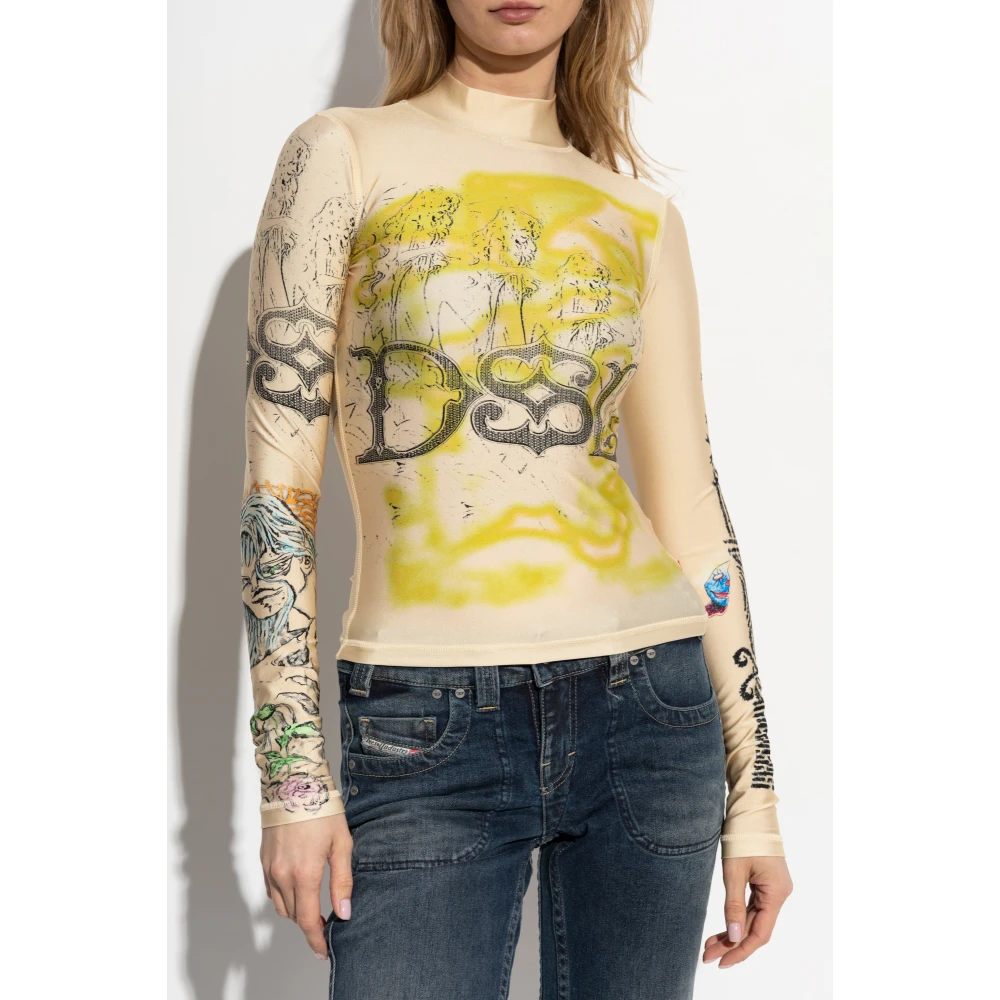 Diesel Top T-Imun Multicolor Dames