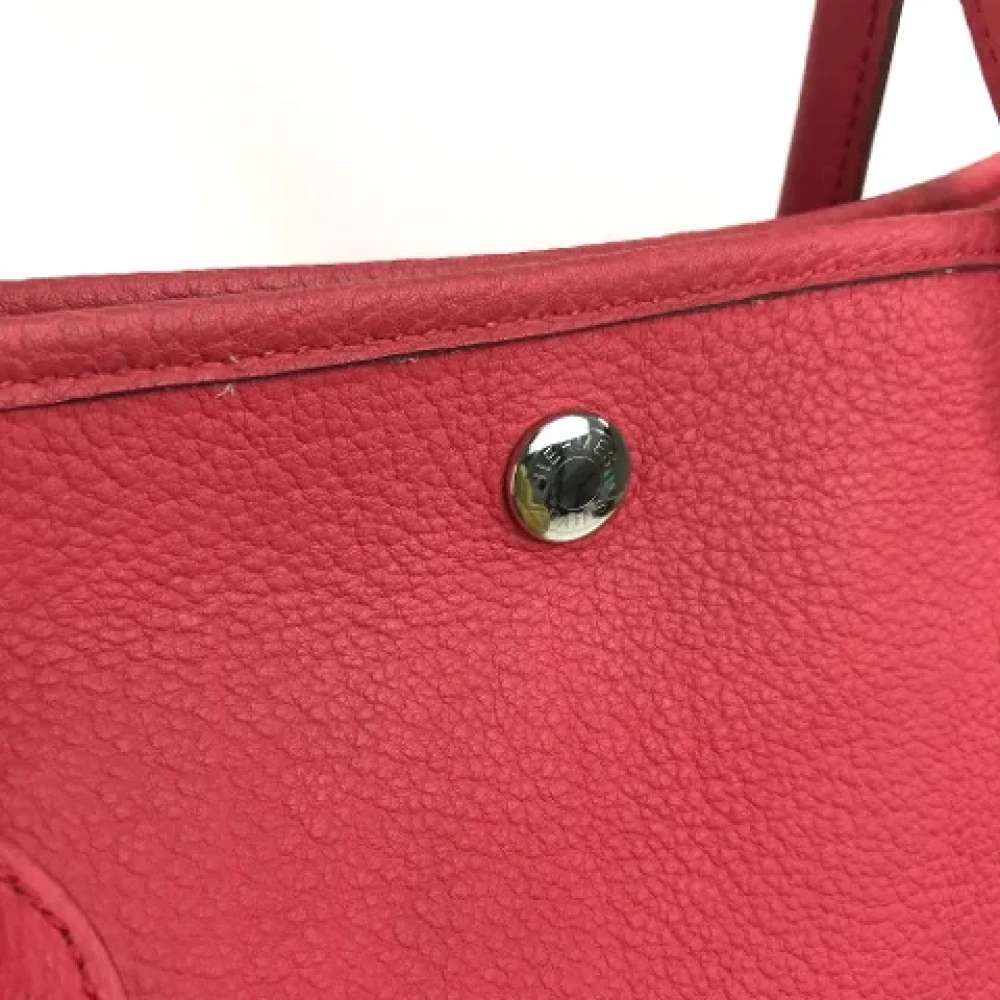 Hermès Vintage Pre-owned Leather handbags Red Dames