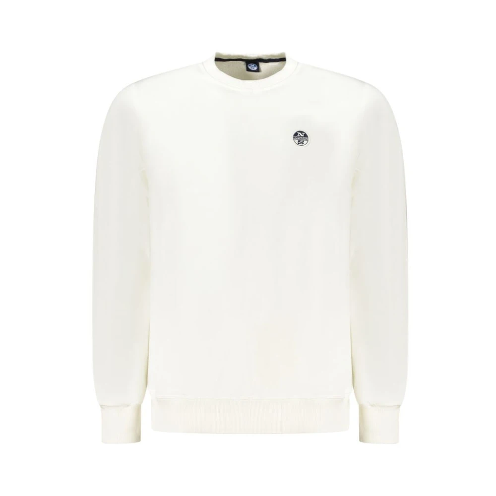 North Sails Klassieke Katoenen Crewneck Sweater White Heren