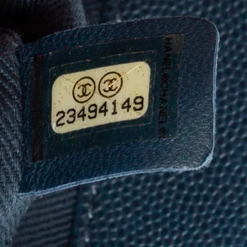 Chanel Vintage Pre-owned Leather chanel-bags Blue Dames