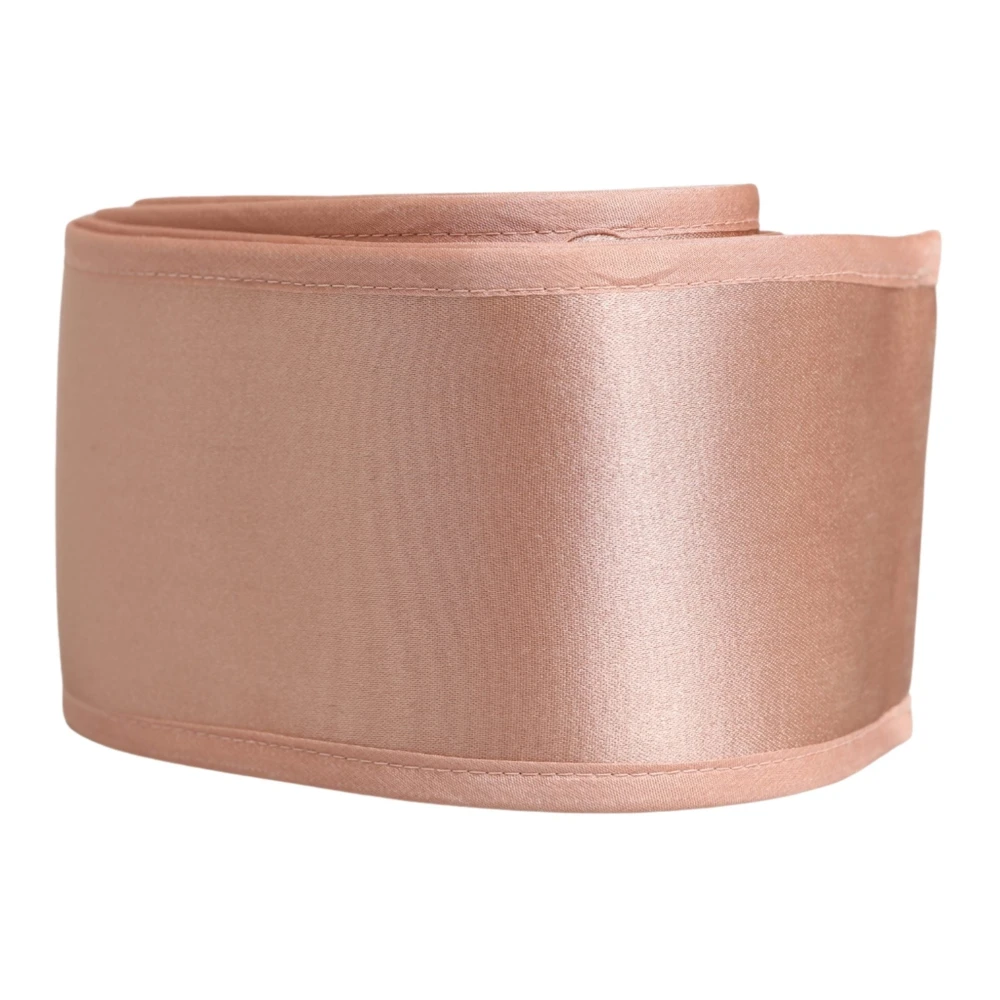 Dolce & Gabbana Women's Pink Silk Satin Waist Cintura Belt