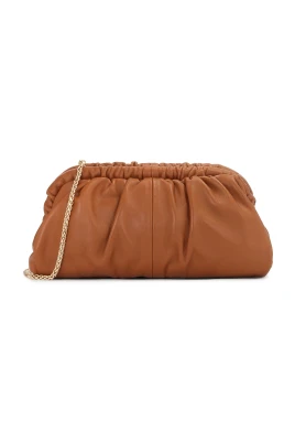 Wrinkle clutchväska med stelt ram