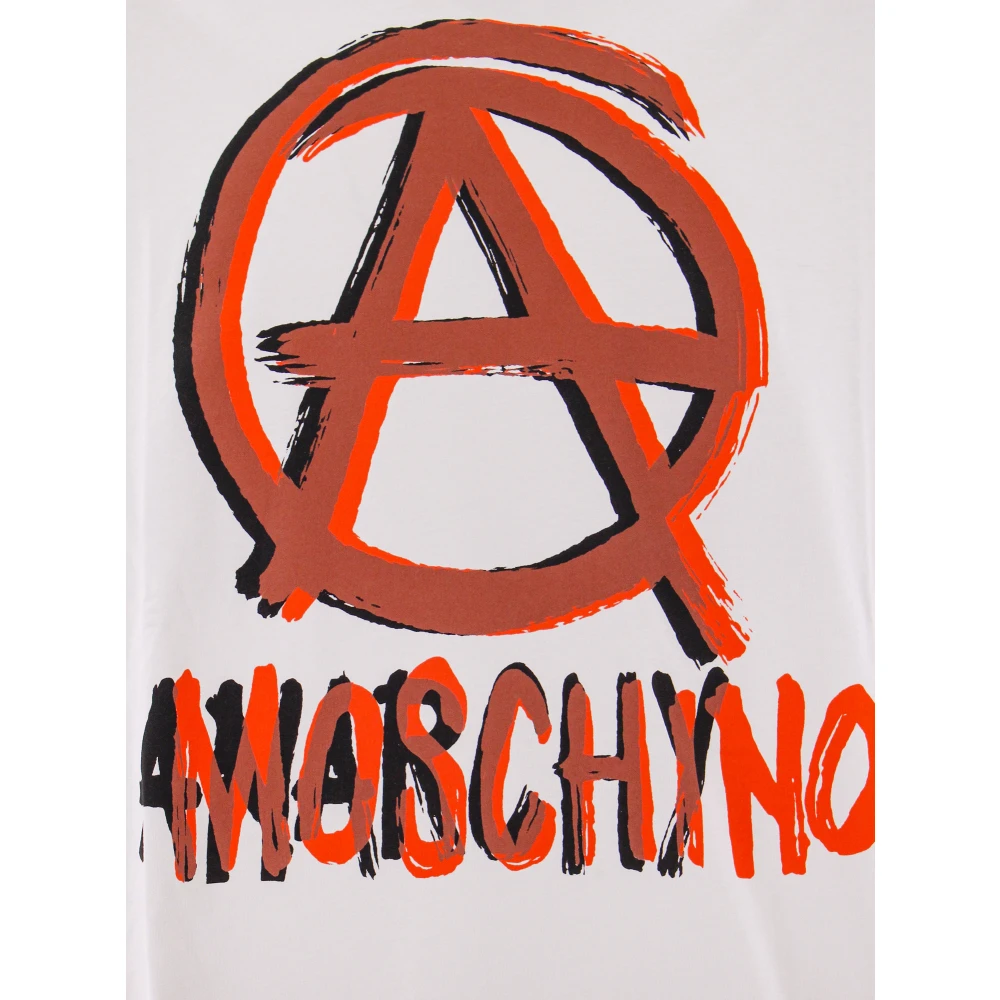 Moschino Anarchy Logo Katoenen Trui Gray Heren