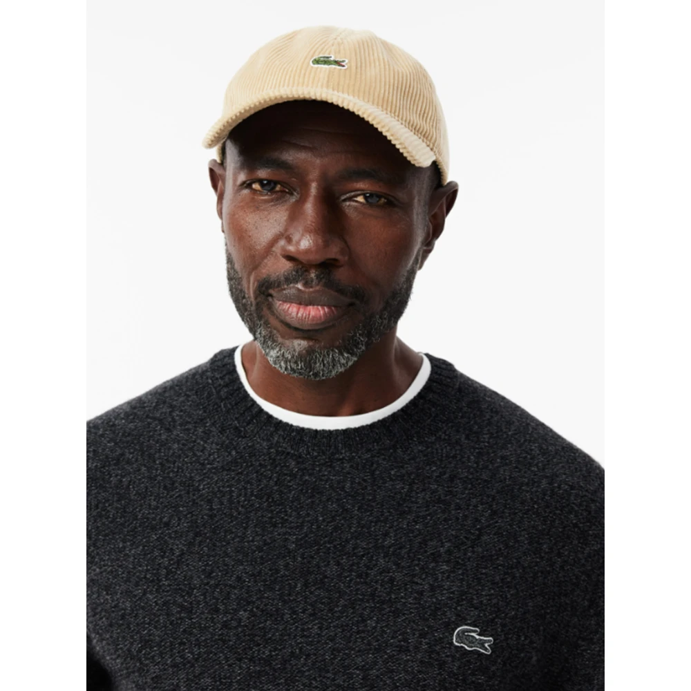 Lacoste Wollen Trui met Ronde Hals (Zwart) Black Heren