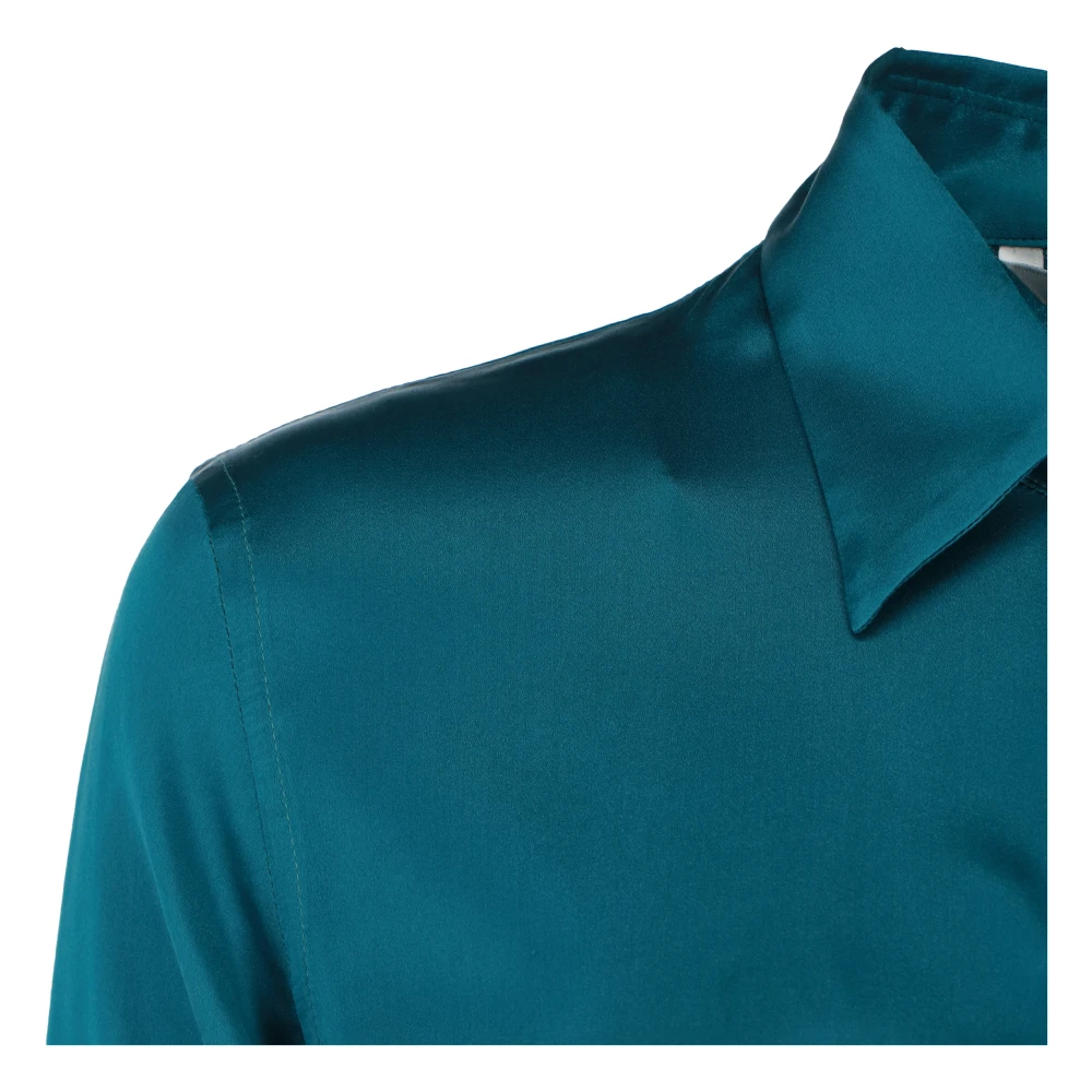 Caliban Casual Katoenen Overhemd voor Mannen Blue Dames