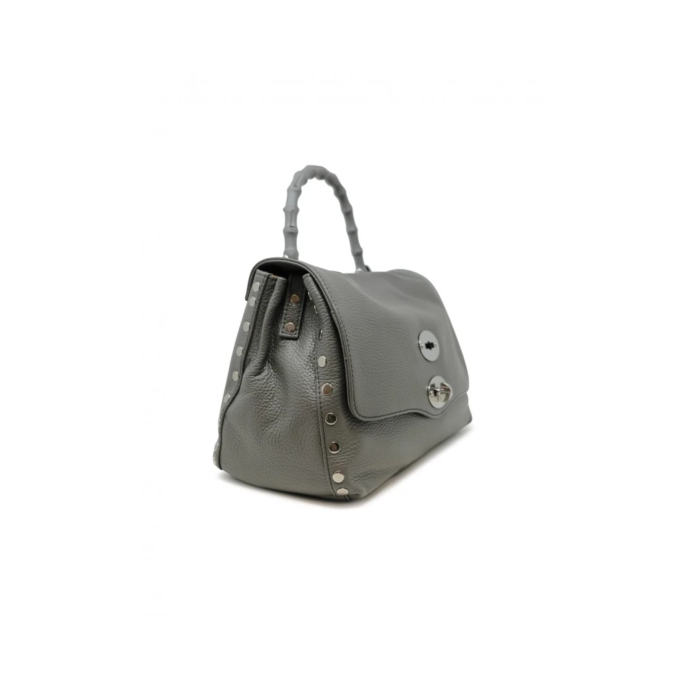 Zanellato Grijze Schoudertas met Bamboe Detail Gray Dames