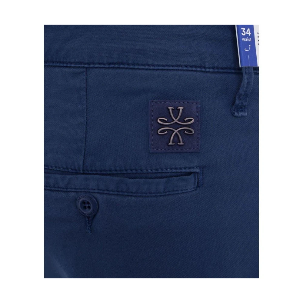 Jacob Cohën Blauwe Katoenen Chino Broek Slim Fit Blue Heren