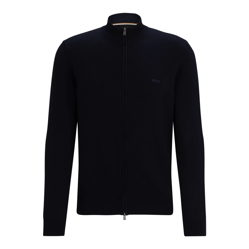 Hugo Blue Palano-L Zip-Neck Cardigan - Male - Cardigans - Xl - Knitwear
