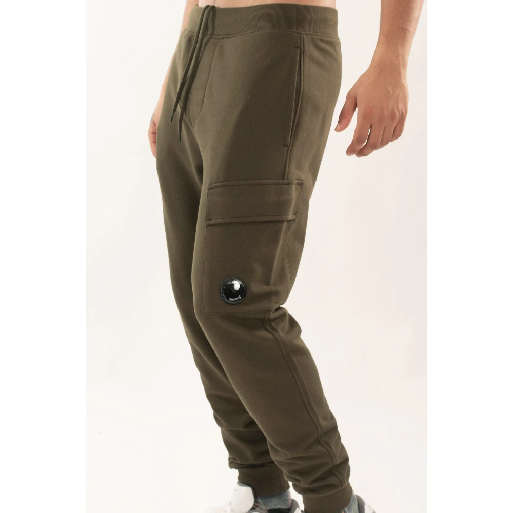C.P. Company Verhoogde Fleece Cargo Broek Green Heren