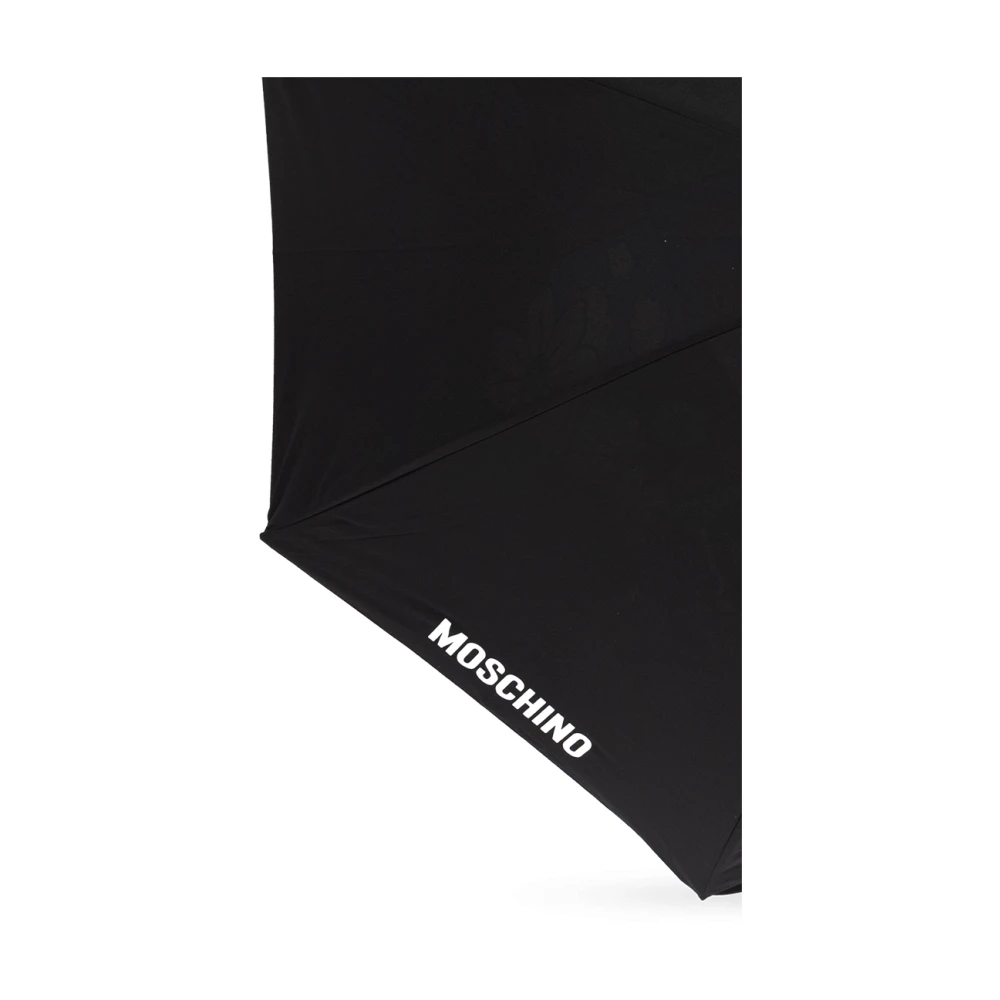 Moschino Paraplu met logo Black Unisex