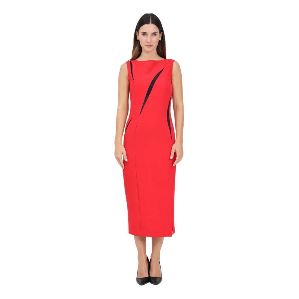 Just Cavalli Rode Bodycon Midi Jurk Red Dames