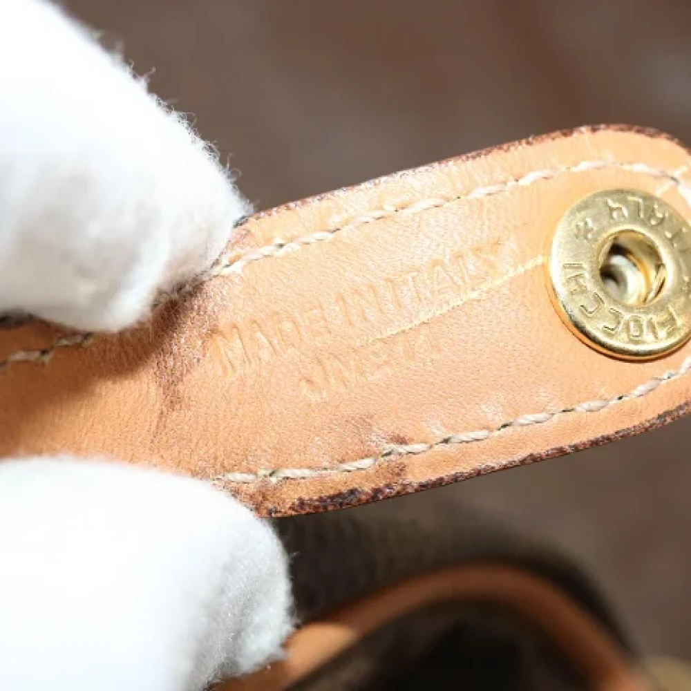 Celine Vintage Pre-owned Leather travel-bags Beige Dames