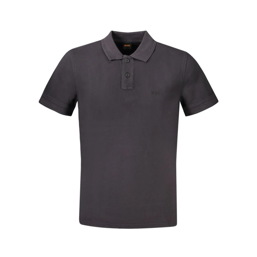 Hugo Boss Zwart Katoenen Poloshirt Black Heren