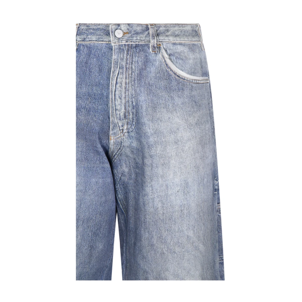 Emporio Armani Lichtblauwe Denim Zakbroek Blue Heren
