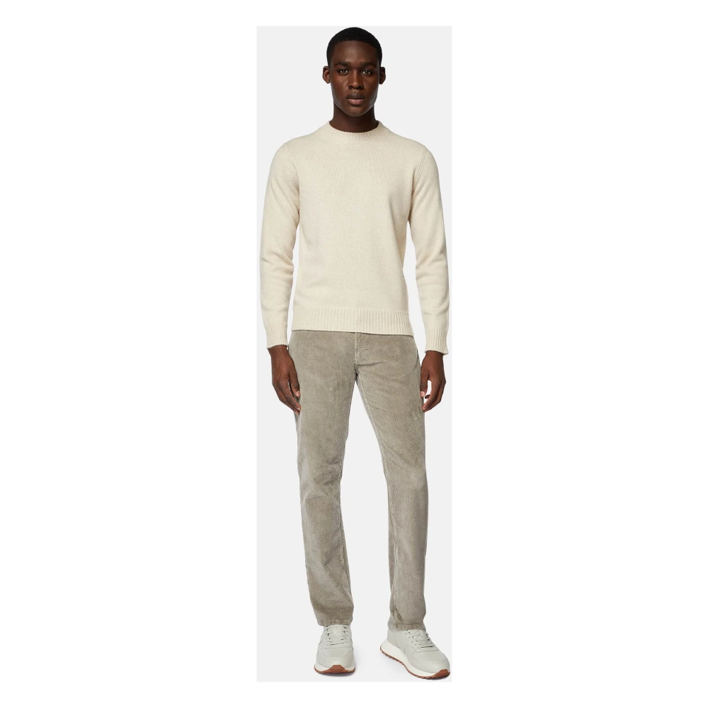 Boggi Milano Crew Neck Jumper Beige Heren