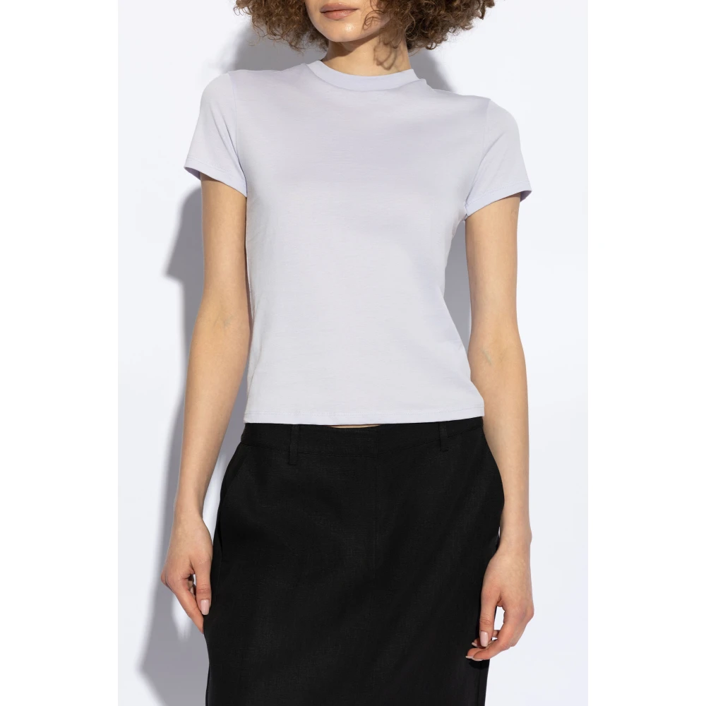 Theory Katoenen t-shirt Purple Dames