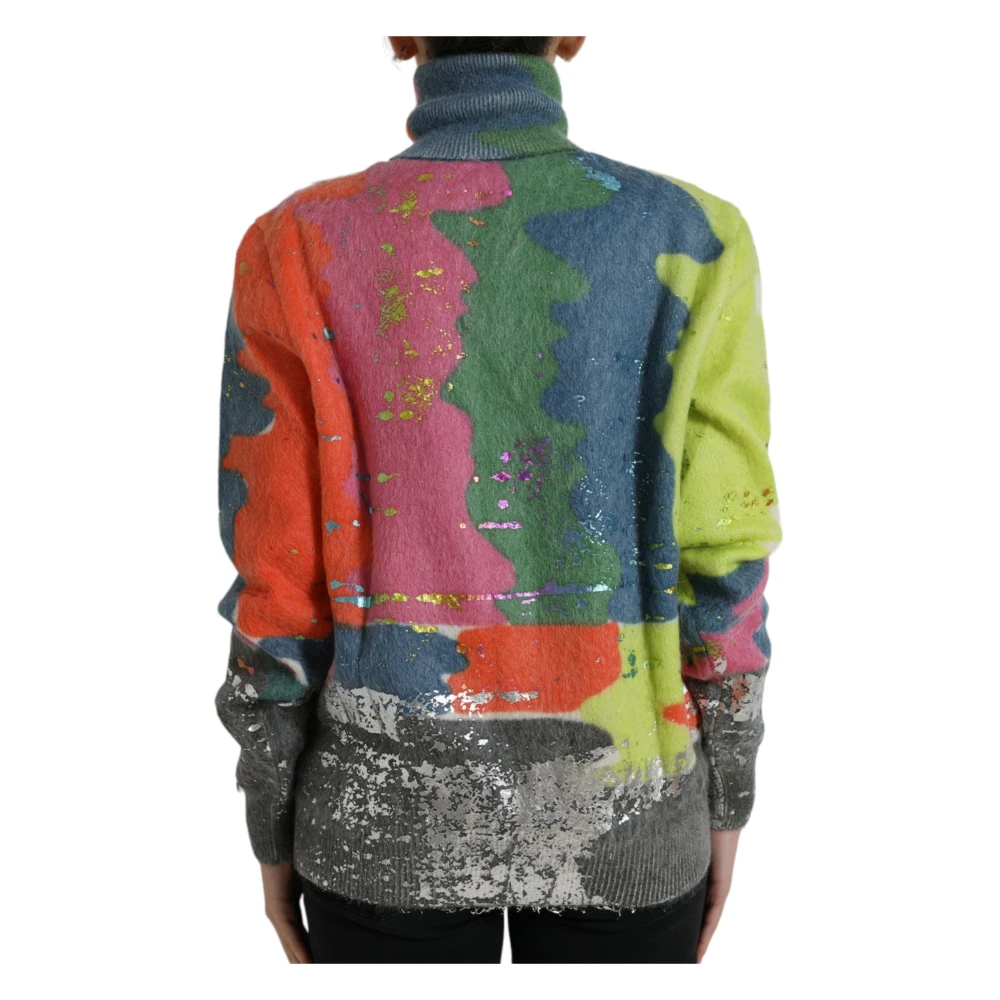Dolce & Gabbana Gestreepte Mohair Coltrui Multicolor Dames