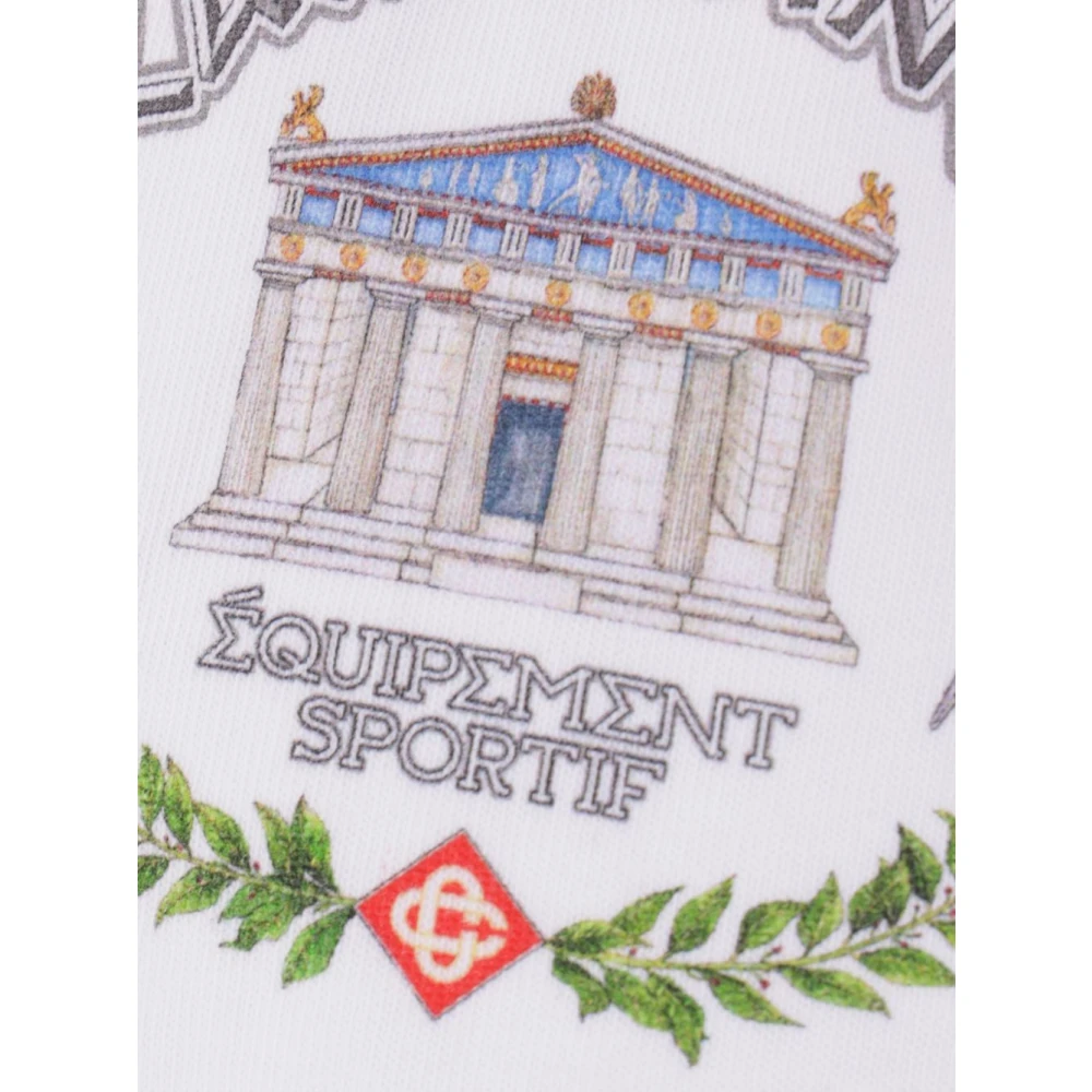 Casablanca Wit Logo Print Grafische T-shirts White Heren