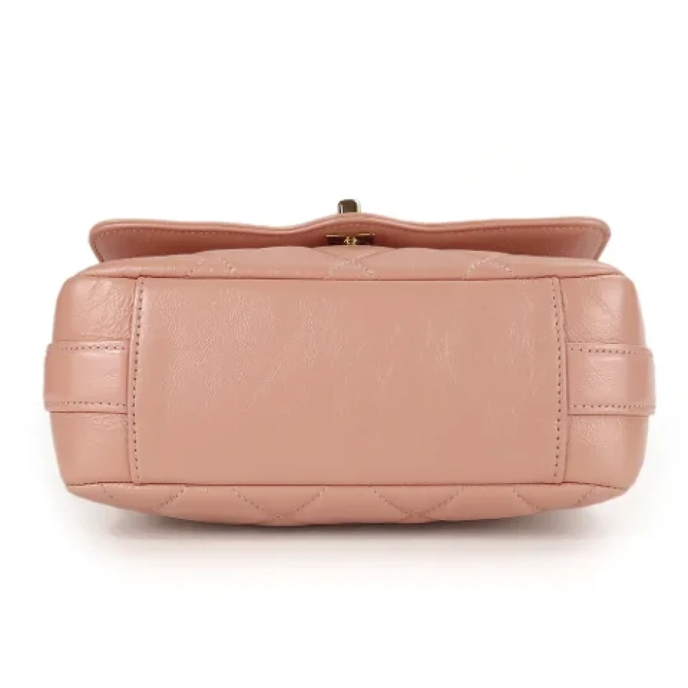 Chanel Vintage Pre-owned Leather chanel-bags Beige Dames