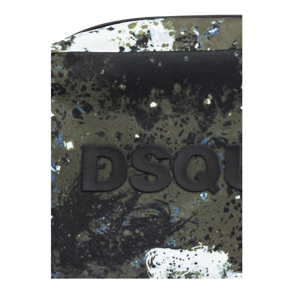 Dsquared2 Cosmeticatas met bedrukt logo Green Heren