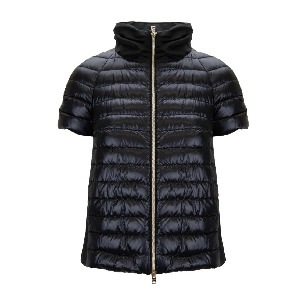Herno Women's Black Short Down Jacket With Zipper - Down Jackets - Xs - Jackets